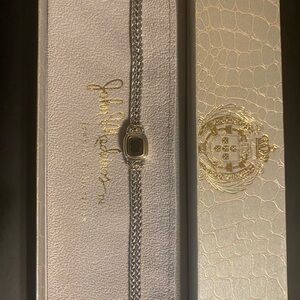 John Medeiros Two-Tone Silver and Gold Overlay Bracelet with black stone.